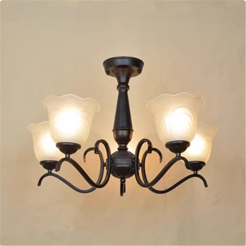 欧式铁艺吊灯卧室欧式