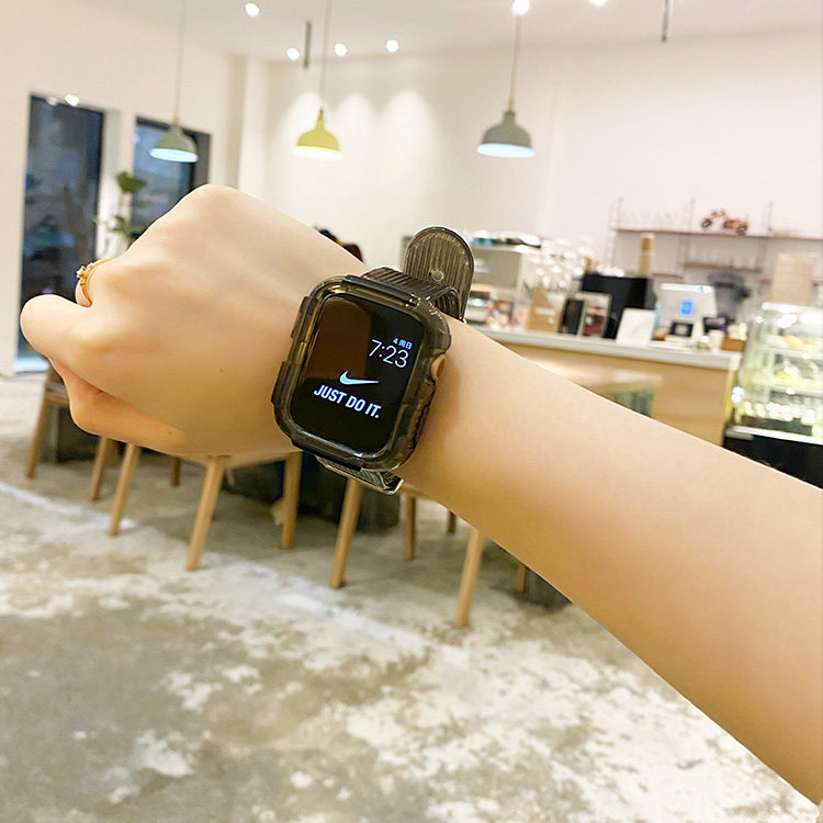apple涵众冰川透明系列手表表带图片