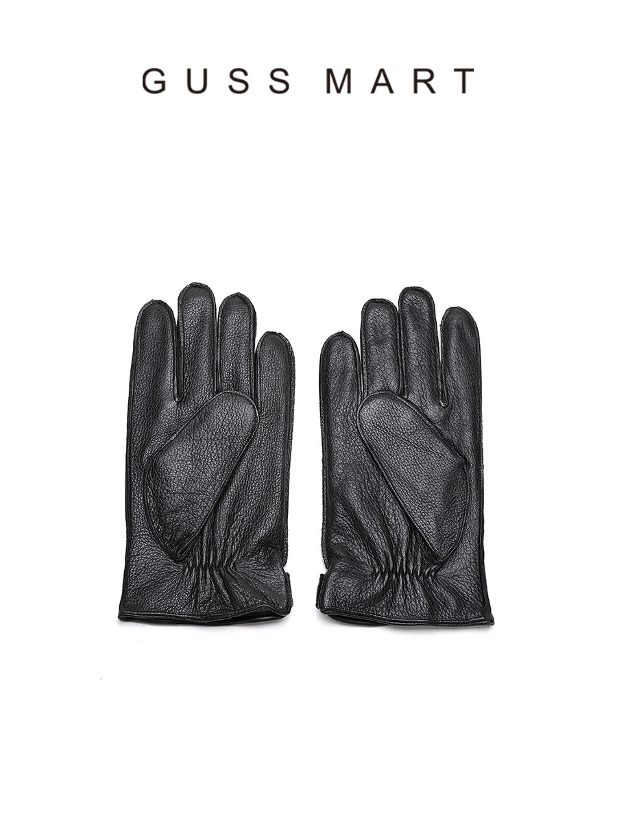 GUSS MART IMPORTED NEW ZEALAND BUCKSKIN LEATHER GLOVES MENS RIDING MOTORCYCLE PLUS