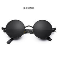Magnesium-made retro punk sunglasses, European and American personalized reflective glasses, best man round sunglasses, male dancing prince glasses trend thumbnail 4