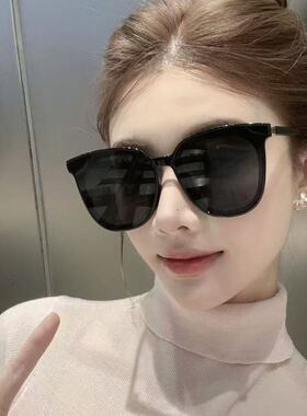 MIZHO2026大框黑色太阳镜女简约遮阳防紫外线显瘦高级感墨镜
