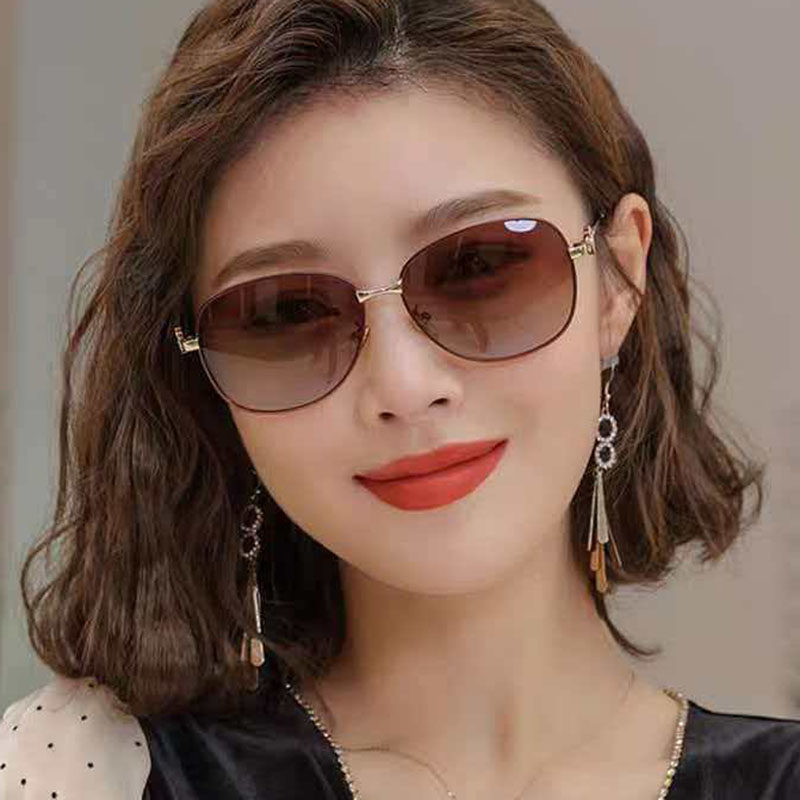 镁作时尚镶钻开车眼镜遮阳眼镜女士偏光太阳镜双色防紫外线墨镜