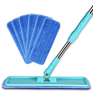 魔术贴拖把拖布平板平拖家用木地板专用地拖托把粘贴式打蜡小墩布