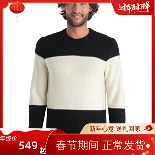 海淘正品Icebreaker Waypoint破冰船 男中厚保暖拼色美丽奴羊毛衫