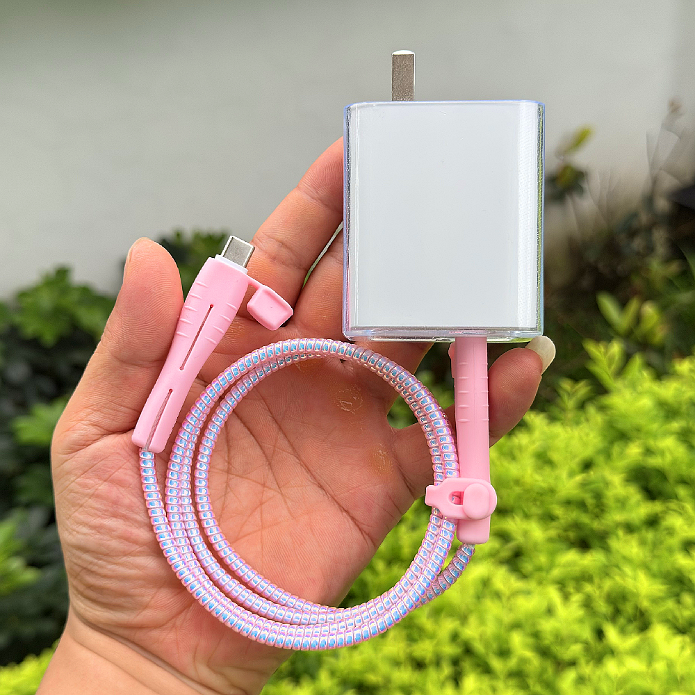 适用华为MateX6 Mate70 Pura70数据线保护套P70 66W充电器缠绕绳