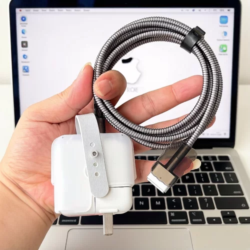 适用苹果Macbook pro M5 70W充电器壳M4 30W 96W数据线保护套绕绳