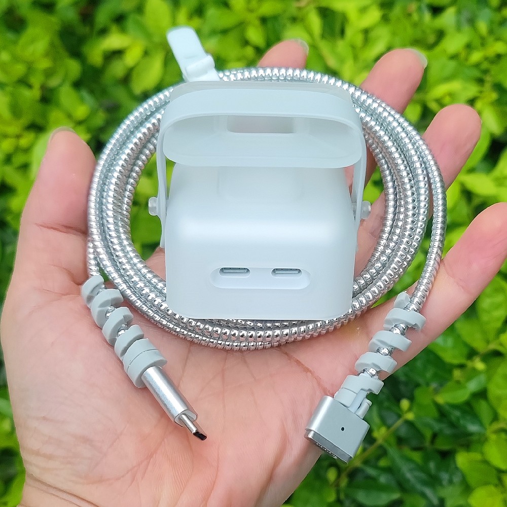 适用苹果35W笔记本M4 M3 35W电源壳Macbook Air数据线保护套绕绳