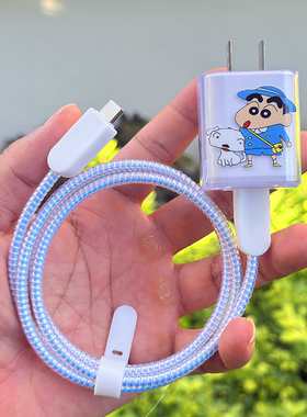 适用Lewoo乐物45W充电器透明壳苹果17 16 15promax数据线保护套绳