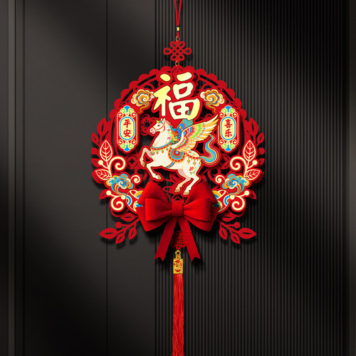 2026马年新款福字门贴过年立体