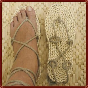 男士 百搭男鞋 时尚 亚麻草鞋 藤草鞋 天然低碳 手工草鞋 9902 原创