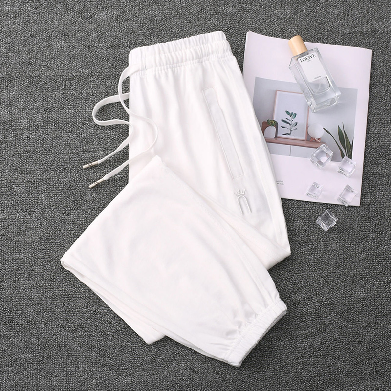 全棉小个子卫裤女薄款高腰九分裤