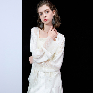 三彩ibudu2025春季新款新中式国风小外套轻薄宽松衬衫开衫女