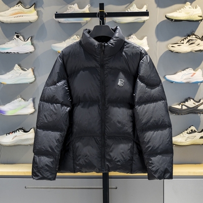 李宁保暖立领短款男子羽绒服