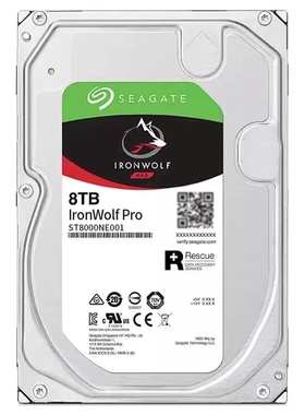 希捷酷狼8Tpro台式机硬盘NAS氦气盘监控盘希捷 ST8000NE001/0004