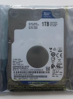 原装西数WD10SPZX 1tb 2.5寸笔记本机械硬盘5400转128M 1T蓝盘7MM