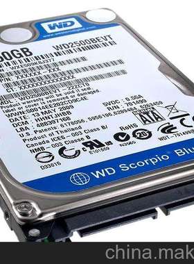 2.5寸WD西部数据兰盘250G笔记本电脑硬盘WD2500BEVT WD2500BPVT