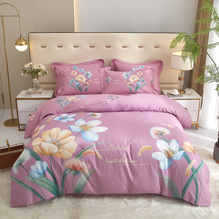 南通家纺2025新款 通用 纯棉四件套100全棉床单被套220x240被罩四季