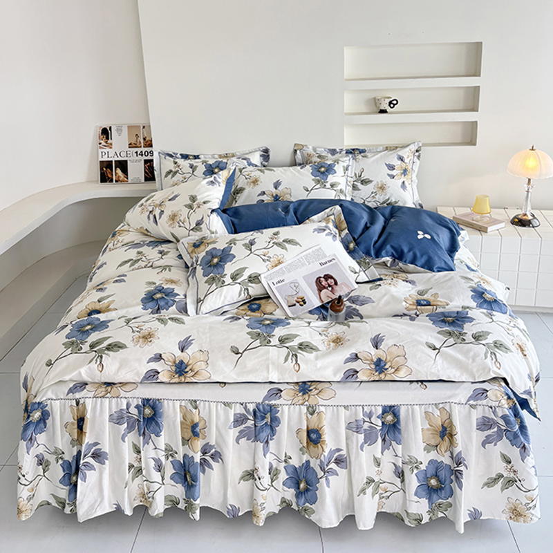 秋冬加厚床裙四件套热卖款防滑