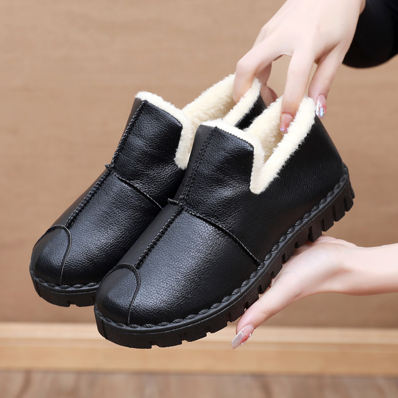 冬季加绒保暖棉鞋妈妈鞋