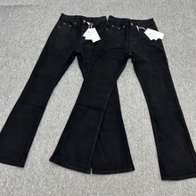 （现货秒发）欧美自主517黑牛轻洗水修身显瘦百搭微喇版型牛仔裤