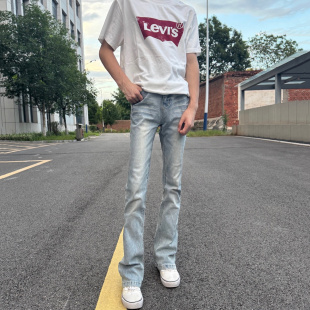 现货 型非常修身 欧美自主冰蓝牛 版 显腿细 不然会穿成瑜伽裤