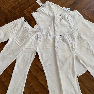 517白牛压皱猫须牛仔裤微喇显瘦