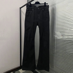 男长裤 bootcut水洗做旧纯黑微喇叭牛仔裤 25fall 子vibe风 现货