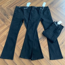 美式517版型压皱猫基础3.0黑牛须直筒微喇黑牛修身显瘦软牛仔裤男