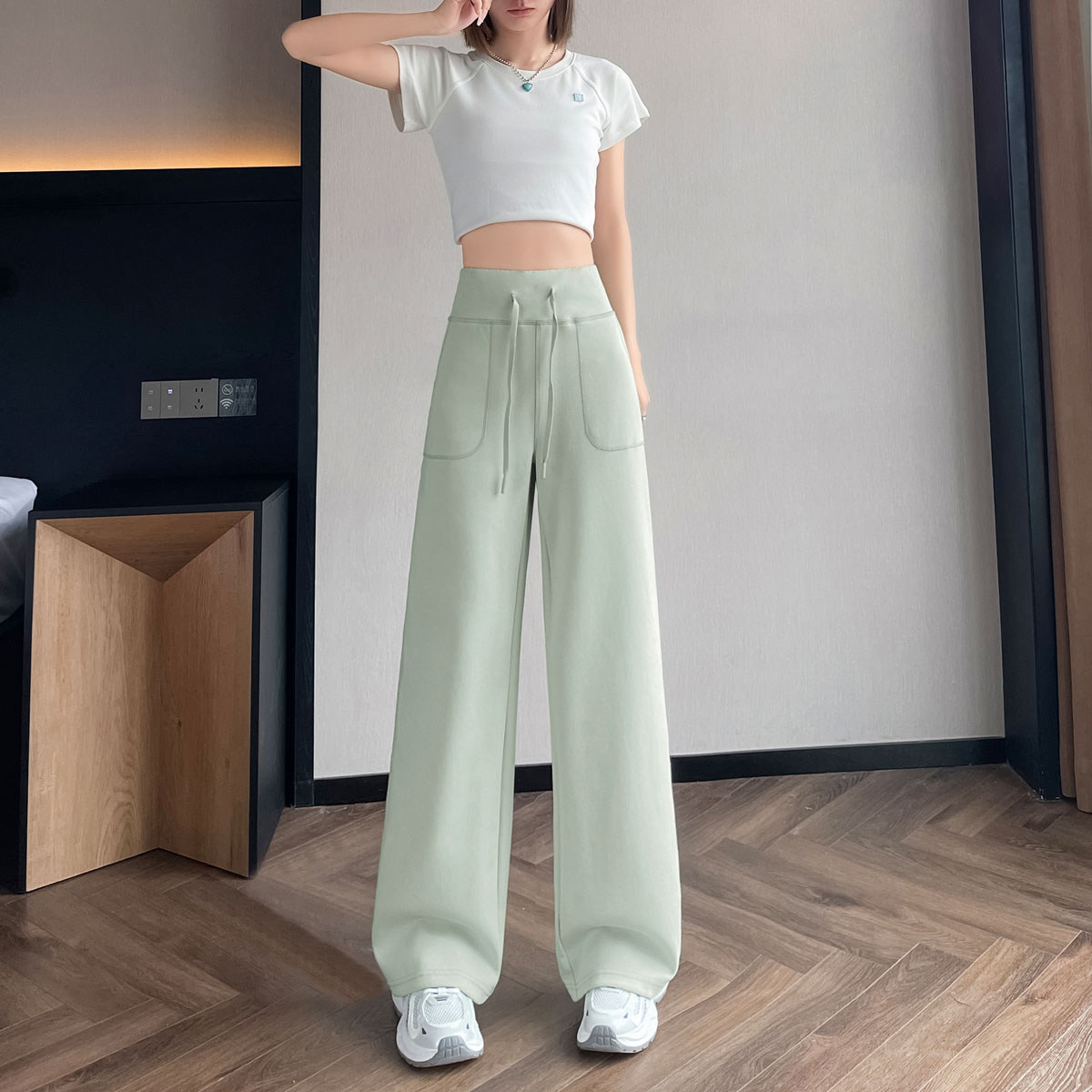 女大童初中学生夏天加长版裤子图片