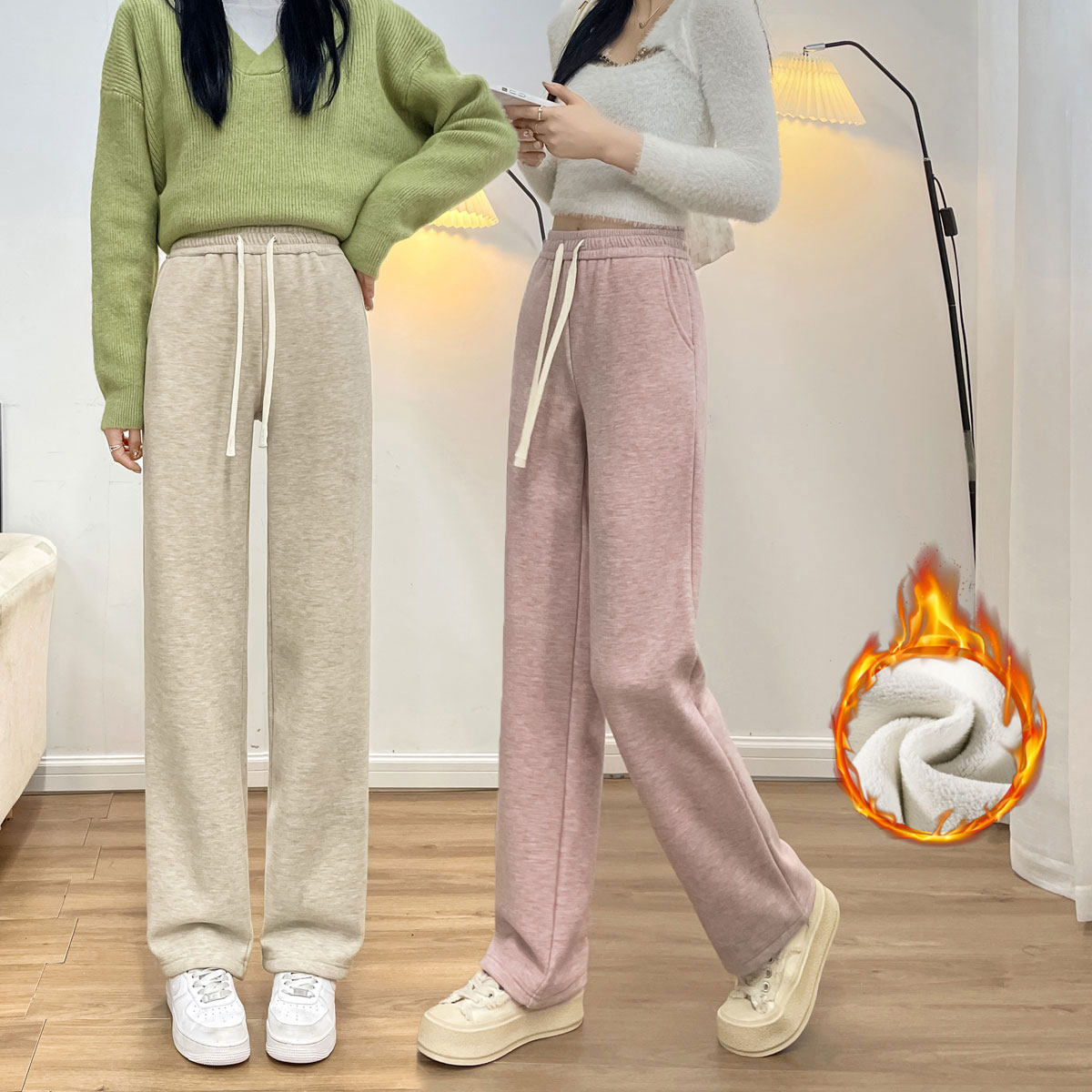 大童女孩秋冬季糯米裤子2024