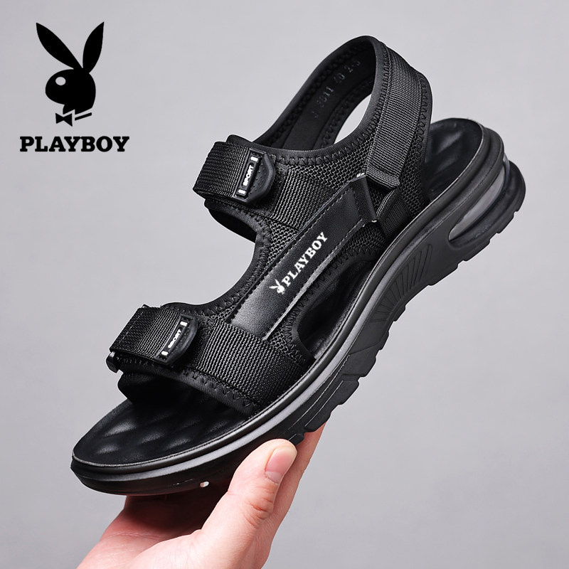 花花公子凉鞋男款夏季透气外出凉拖鞋运动休闲软底气垫防滑沙滩鞋