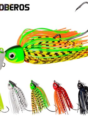 PRO  BEROS新款胡须佬路亚饵流苏亮片防挂底路亚饵拟饵跨境高端c6