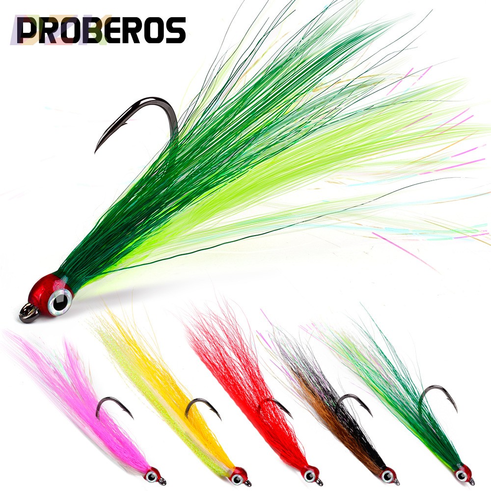 新款锚钩羽毛钩绑毛单钩 仿生路亚钩 有倒刺鱼钩渔具配件户外垂c3