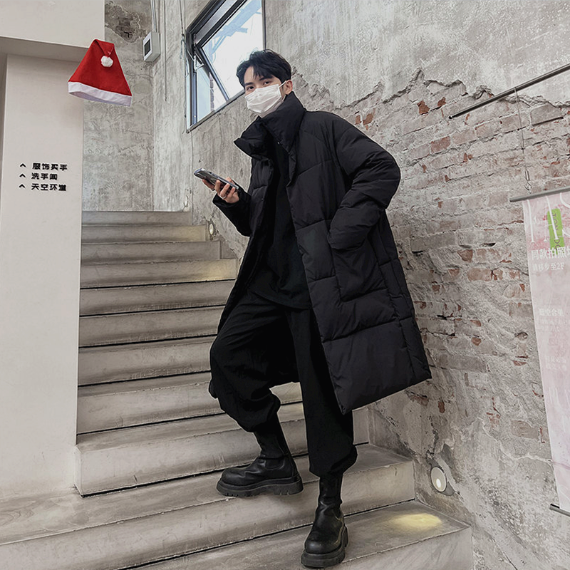 高级感中长款羽绒服男士冬季2025新款潮牌痞帅加厚棉衣棉袄子外套