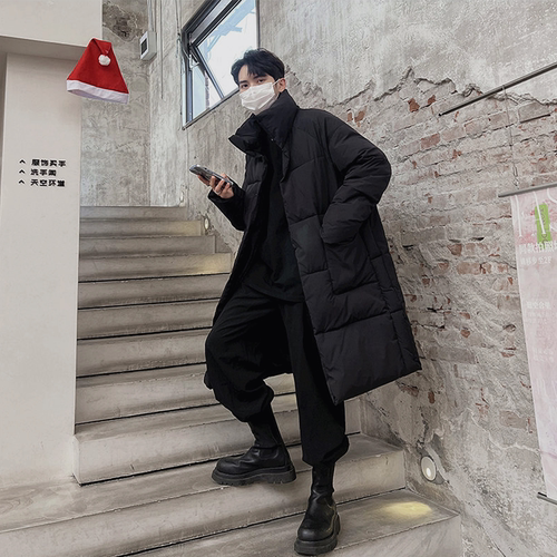 高级感中长款羽绒服男士冬季2025新款潮牌痞帅加厚棉衣棉袄子外套