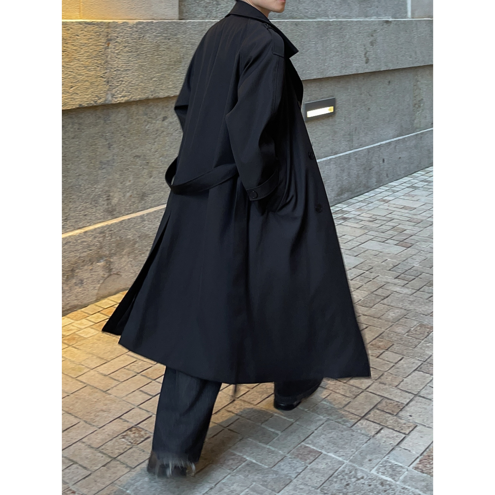 高级感克苏鲁风衣外套男士春秋季2025新款休闲中长款德式战壕大衣