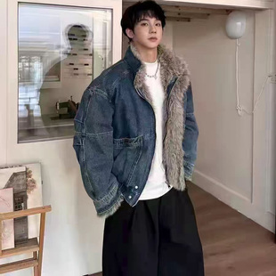 2025短款 冬季 痞帅加厚座山雕棉衣袄外套 高级感毛领羽绒服男士 美式