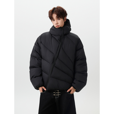 高级感排骨轻薄羽绒服男士冬季潮牌青少年男生短款加厚棉衣袄外套