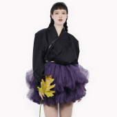 TEATREE 原创花苞裙网纱蓬蓬裙小个子半身短裙叠穿甜酷少女感纱裙