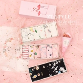 6条装 夏 速干软萌少女三角裤 冰丝内裤 女小清新可爱低腰牛奶丝薄款