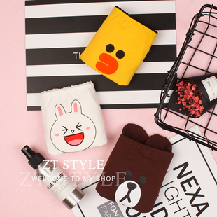 全棉 低腰印花立体耳朵学生少女三角内裤 纯棉可爱布朗熊女款 内裤