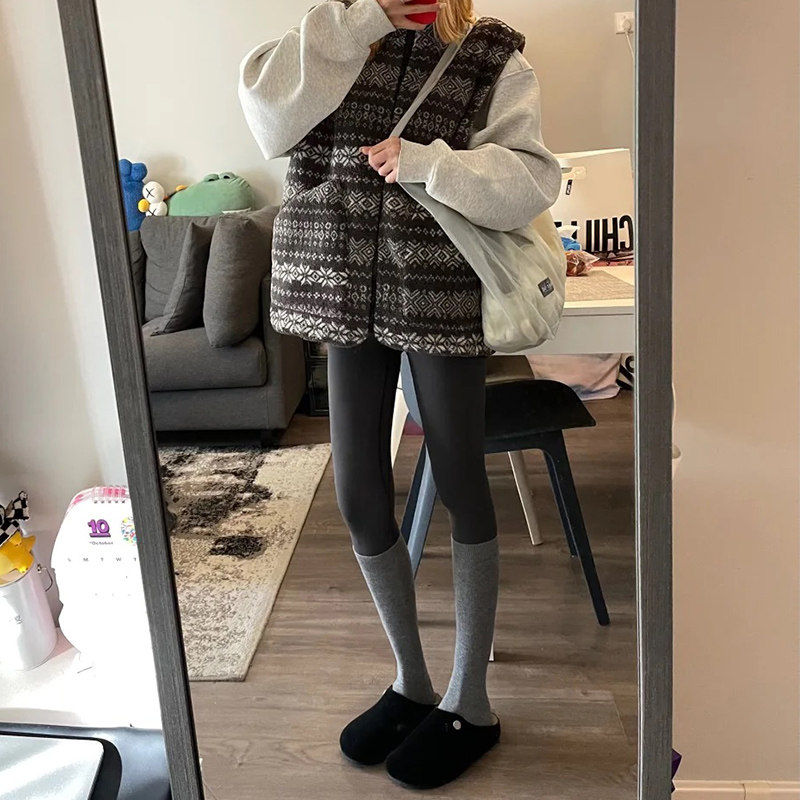 灰色鲨鱼裤2025新款女外穿加绒加厚瑜伽裤高腰显瘦紧身秋冬打底裤,女装/女士精品,打底裤,淘宝优惠券,粉丝福利购,淘宝优惠卷