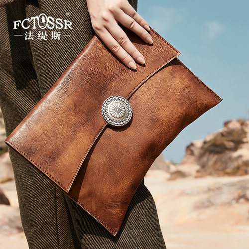 真皮手拿包法缇斯斜挎