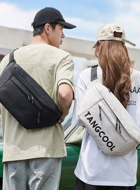 TANGCOOL跨境新款男士斜挎包时尚潮流单肩包大容量学生背包手提