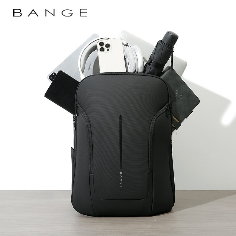 正品BANGE班歌BG-8013男士背包休闲跑车轻便商务双肩包usb电脑包
