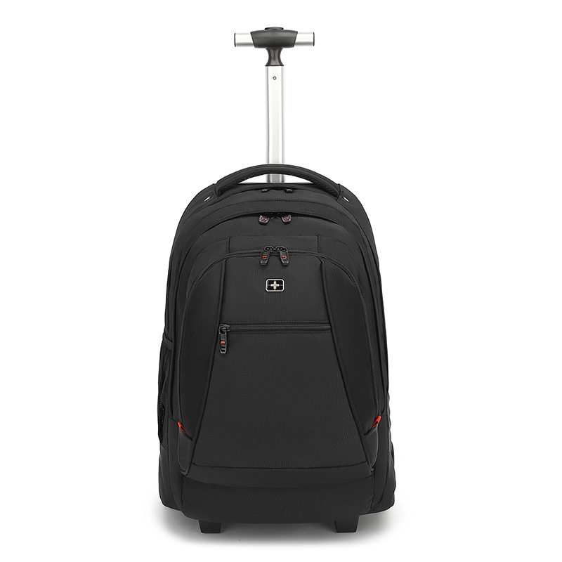 瑞士双肩电脑包拉杆背包男士大容量拖行李旅行箱初中学生书包