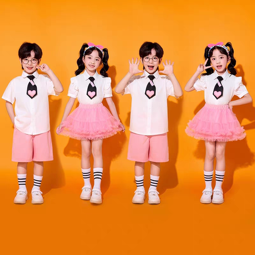 六一儿童啦啦队演出服小学生学院风班服幼儿园大合唱毕业照表演服