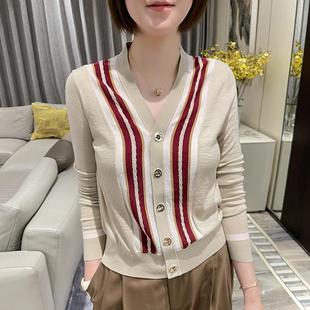 日系宠爱无名 柜单品质 设计感针织开衫薄款女绿色针织衫空调衫外