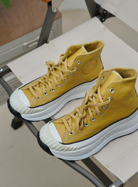 匡威正品 Chuck 70 AT-CX 增高厚底高帮 加绒皮质休闲鞋 A05610C