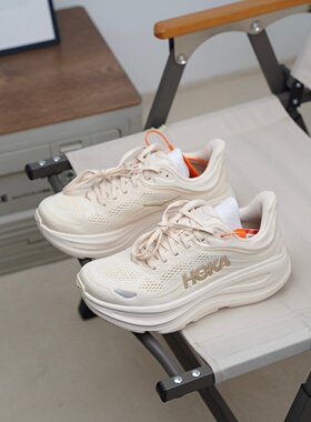 HOKA正品 Bondi 9 百搭舒适耐磨透气低帮跑步鞋女宽版1162014-VCH